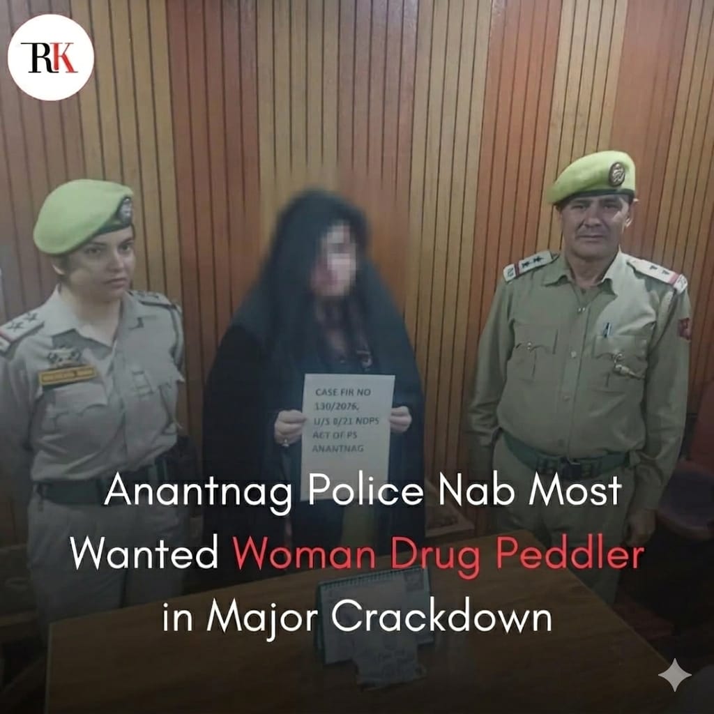 Anantnag Police Nab Most Wanted Woman Drug Peddler in Major Crackdown